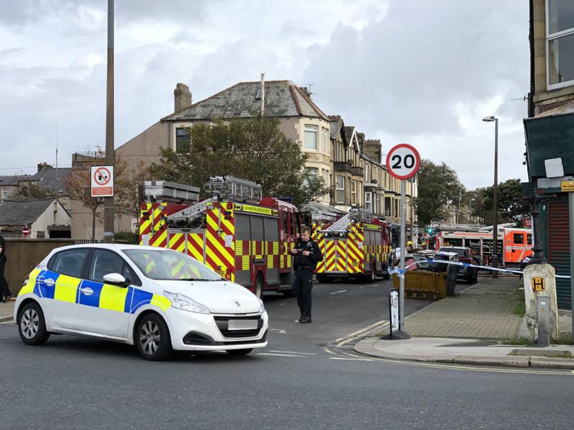 Morecambe fire scene