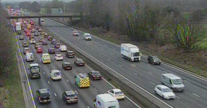 Massive Traffic Jam on Major Motorway After Car Breaks Down, Causing Miles of Delays for Drivers