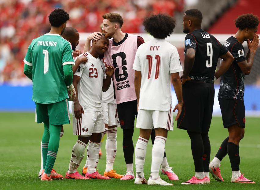 Qatar's Assim Madibo Breaks Down in Tears After Ismael Kone's Devastating Leg Break Leads to His Red Card Against Canada