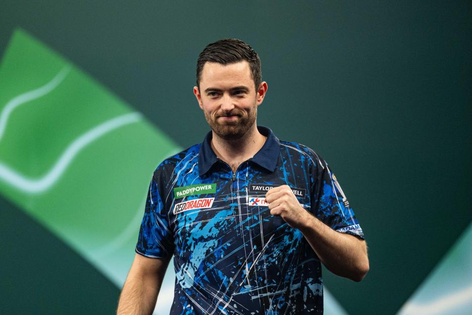 Alexandra Palace, London, UK. 13th Dec, 2025. 2025 PDC Paddy Power World Darts Championship Day Three; Luke Humphries arrives on stage for his first round match against Ted Evetts Credit: Action Plus Sports/Alamy Live News