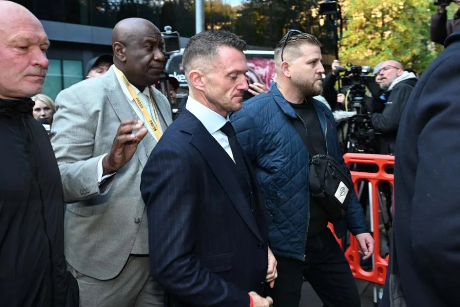 Far-right activist Tommy Robinson stands trial in London Court over harassment charges