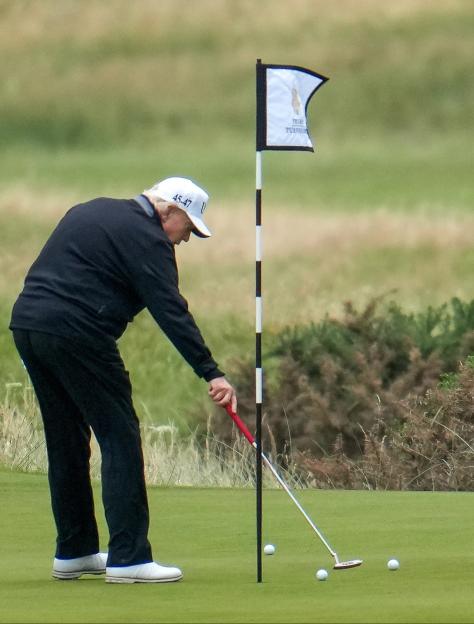 U.S. President Donald Trump Visits Scotland For Golfing Getaway