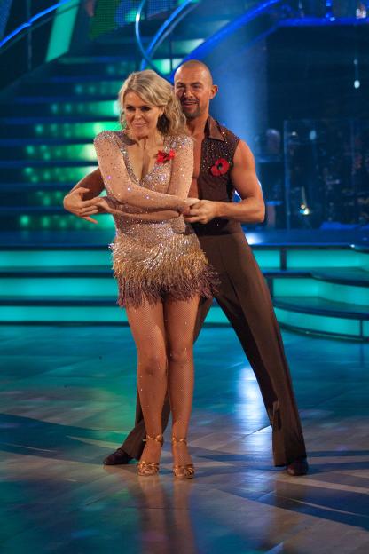 Patsy Kensit and Robin Windsor performing the Cha Cha Cha on "Strictly Come Dancing."
