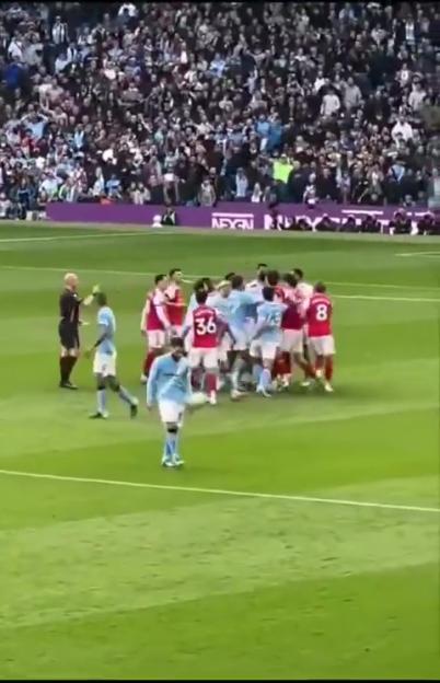 'Fans Shocked by Cherki's Unbelievable Actions Amidst Man City vs Arsenal Brawl!'