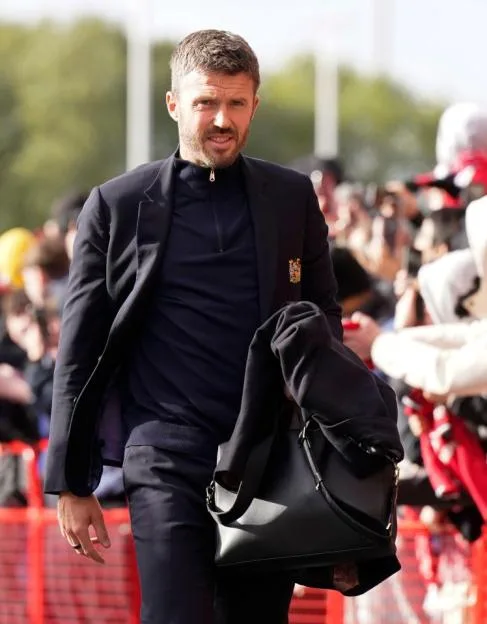 Manchester, England, 25th October 2026. Michael Carrick manager of Manchester United arrives at the ground during the Manchester United vs AFC Bournemouth Premier League match at Old Trafford, Manchester. Picture credit should read: Andrew Yates / S