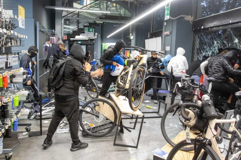 Looting of the Decathlon Store in Milan, Italy - 18 Oct 2026