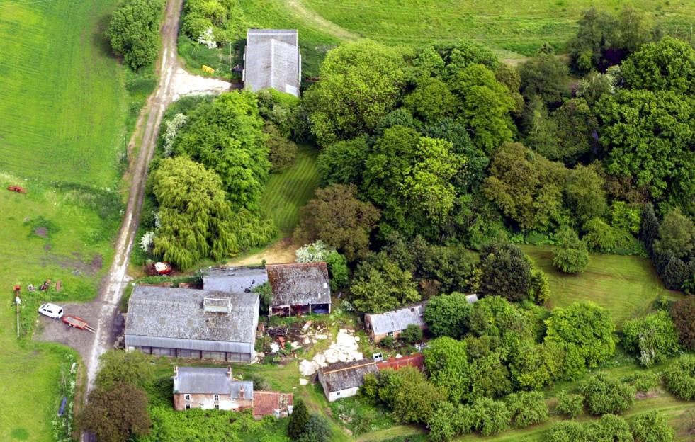Aerial view of Tony Martin's Land