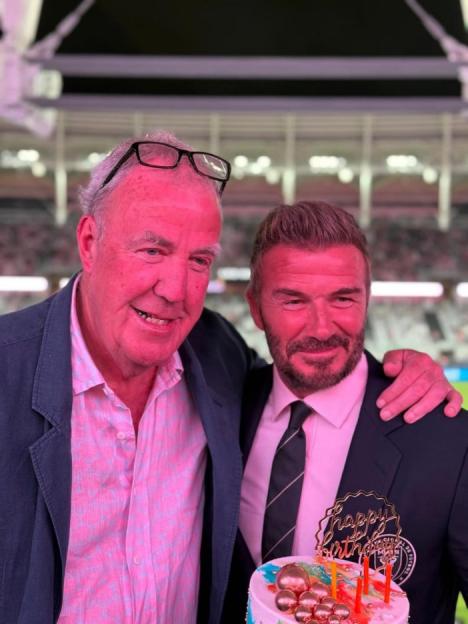 Jeremy Clarkson Celebrates 66th Birthday with a Cake from Sir David Beckham!