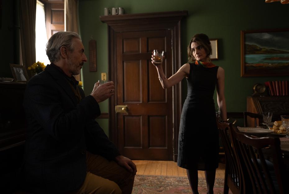 Alan Cumming as Donal and Shirley Henderson as Jess in a film still from Glenrothan.