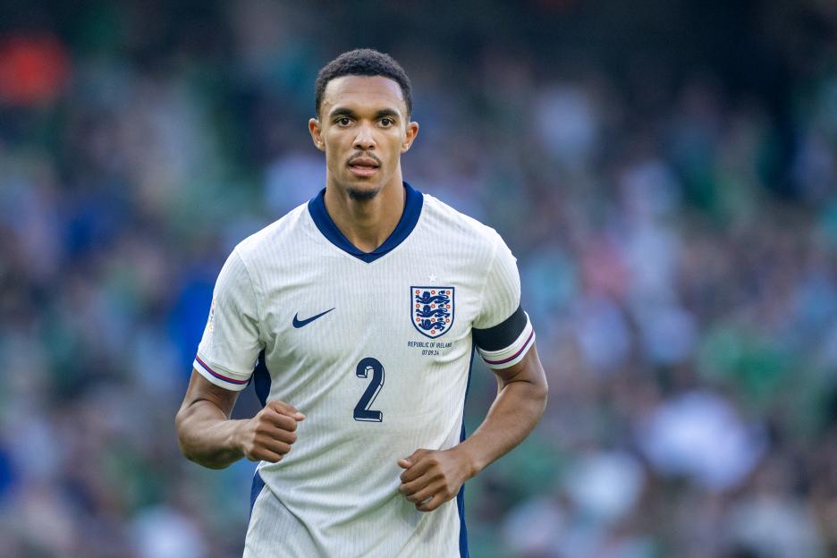 Trent Alexander-Arnold, wearing England's number 2 jersey, during the UEFA Nations League match against Republic of Ireland.