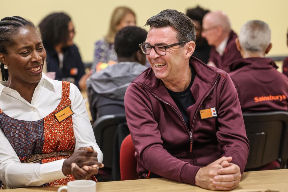 Andy Burnham visits Sainsbury's in London