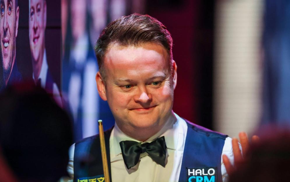 Sheffield, UK. 28th Apr, 2026. Shaun Murphy of England in his match against Zhao Xintong of China \walk on during Quarter-Final of the Halo World Snooker Championship 2026 at The Crucible Theatre, Sheffield, England on 28 April 2026 Credit: Phil Dun