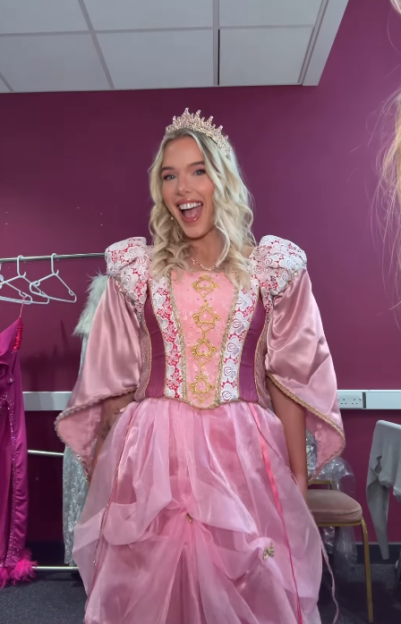 Helen Flanagan dressed as a princess.