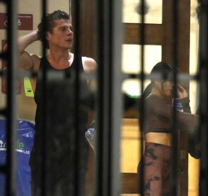 EXCLUSIVE PHOTOS ALL ROUND..£200 MIN FEE FOR THE SET...THE STRICTLY COME DANCING REHEARSAL STUDIO WAS VERY STEAMY TODAY WITH ALL THE SWEAT COMING FROM KATYA JONES AND LEWIS COPE AS THEY REHEARSE FOR OVER 9 HOURS FOR THE STRICTLY COME DANCING TOUR WH