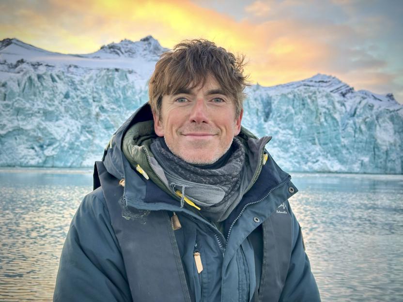 Simon Reeve in Svalbard.