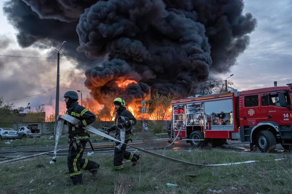 Massive Combined Russian Missile And Drone Attack On Kyiv, Ukraine - 16 Apr 2026