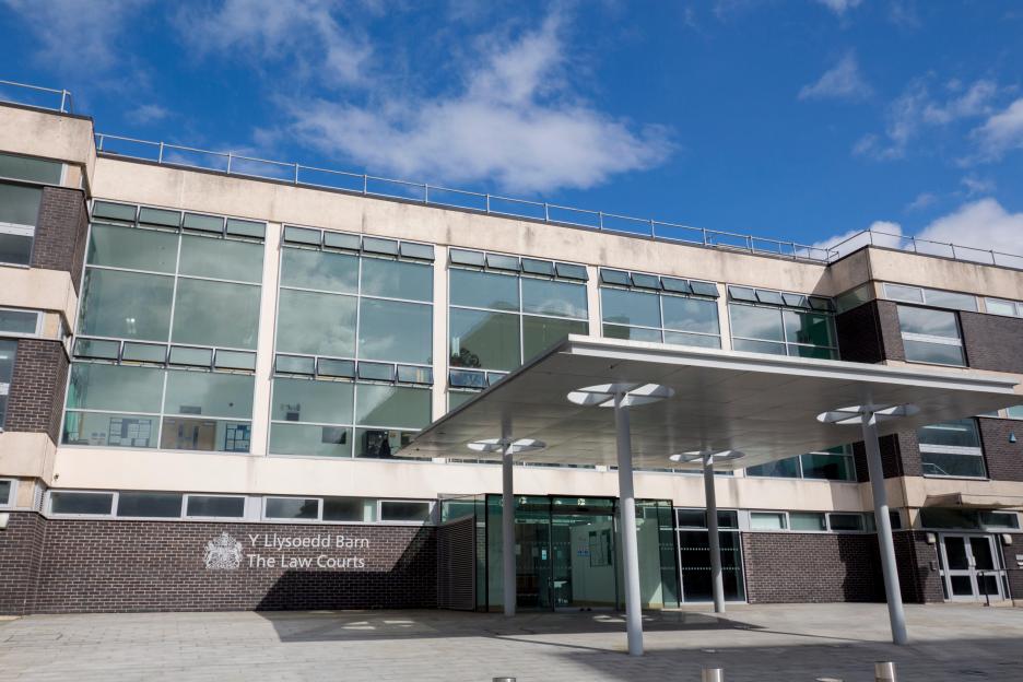 Mold Crown Court in Flintshire, North East Wales, UK.