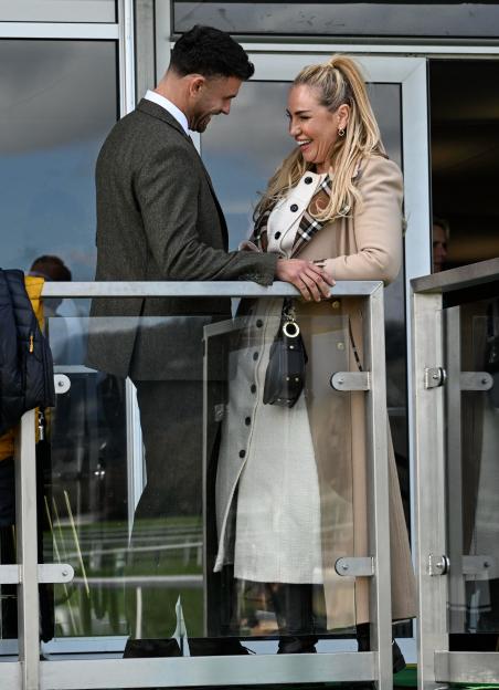 *PREMIUM-EXCLUSIVE* MUST CALL FOR PRICING BEFORE USAGE - Josie Gibson and Sam Wolfenden Seen In A Rather Flirtatious Mood Enjoying Their Day Out at The 2026 Cheltenham Festival on Ladies Day.