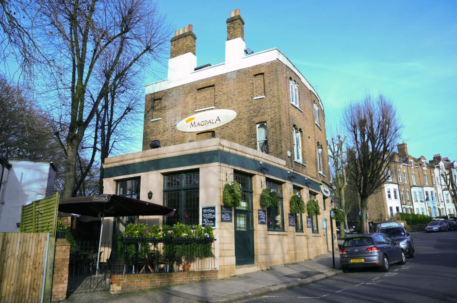 The Magdala public house in Hampstead, London.