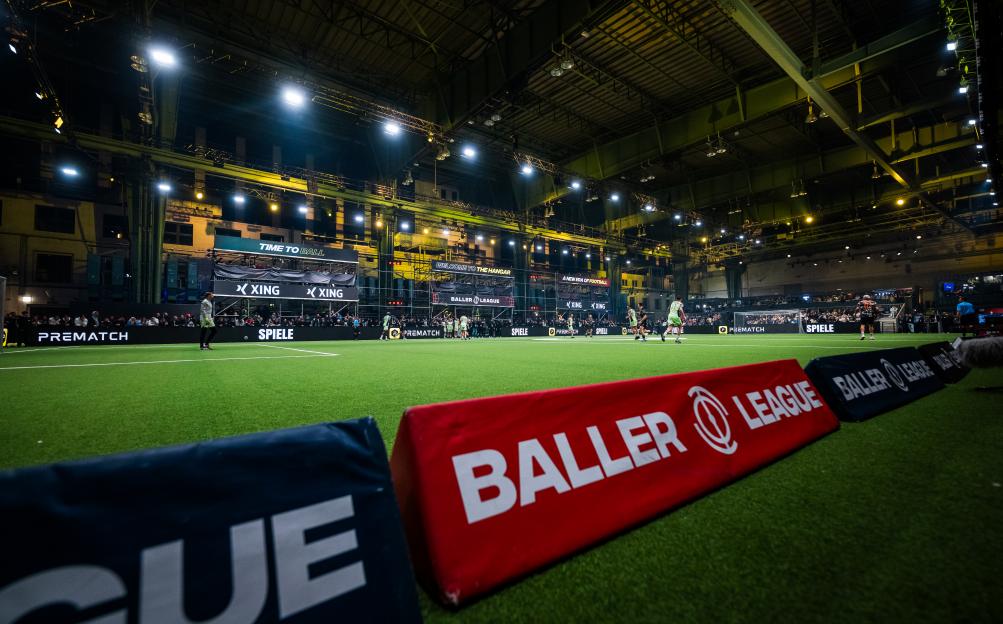 The first matchday of the Baller League Season 3 at Hangar 7 in Berlin, Germany.