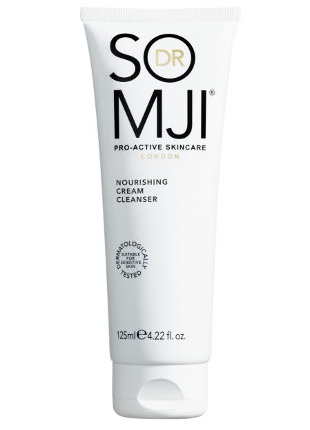 Dr. Somji Pro-Active Skincare Nourishing Cream Cleanser in a white tube.