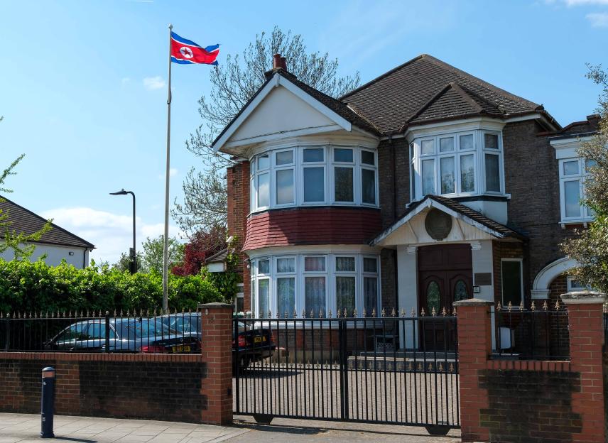 North Korean embassy Gunnersbury Road London W5 for Sun online story by Douglas Simpson