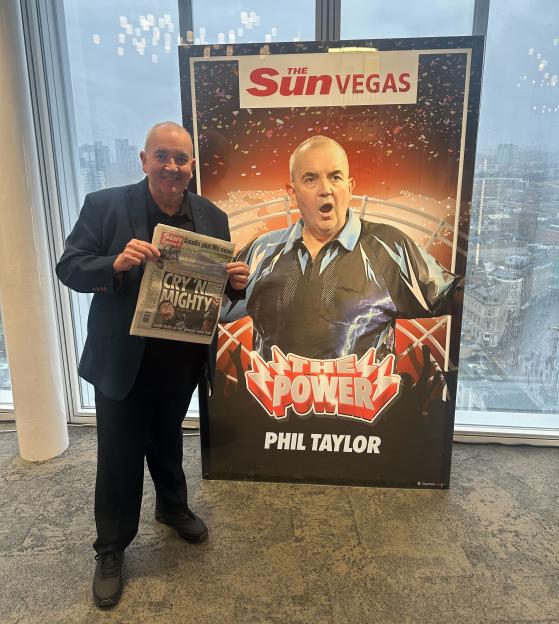 Phil Taylor and Mark Webster at Flight Club.