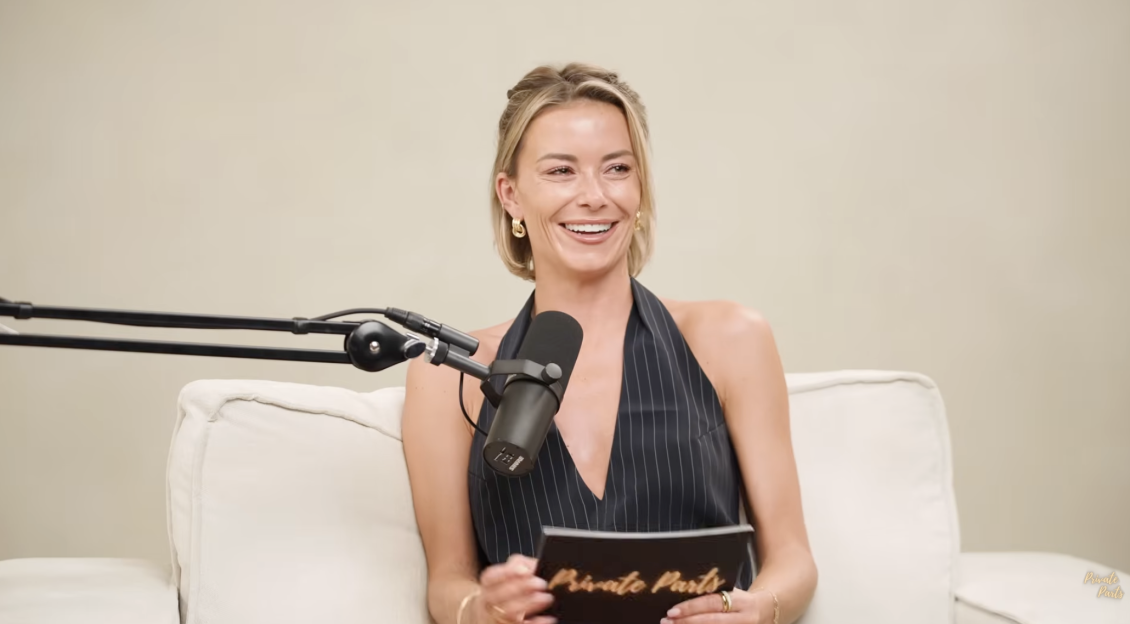 Olivia Bentley hosting Private Parts Podcast.