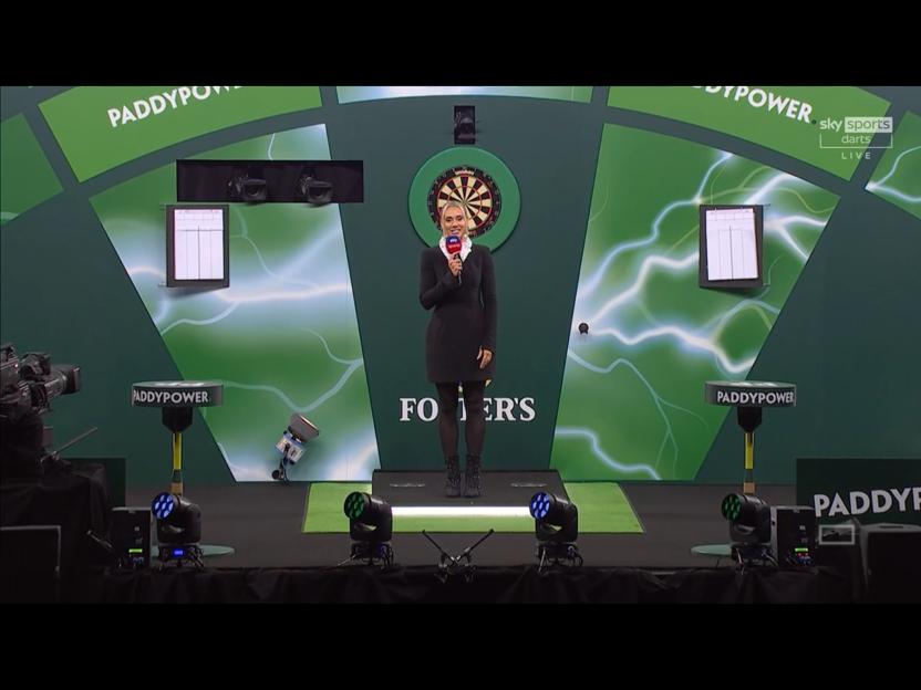 Emma Paton hosts the World Darts Championship.
