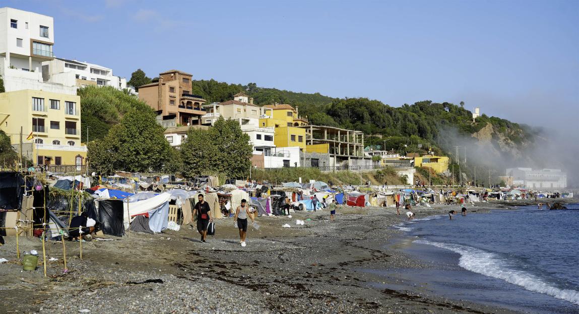 How paradise Ceuta beach became a migrant shanty town ‘full of bad people’ after 80,000 poured into Spanish enclave