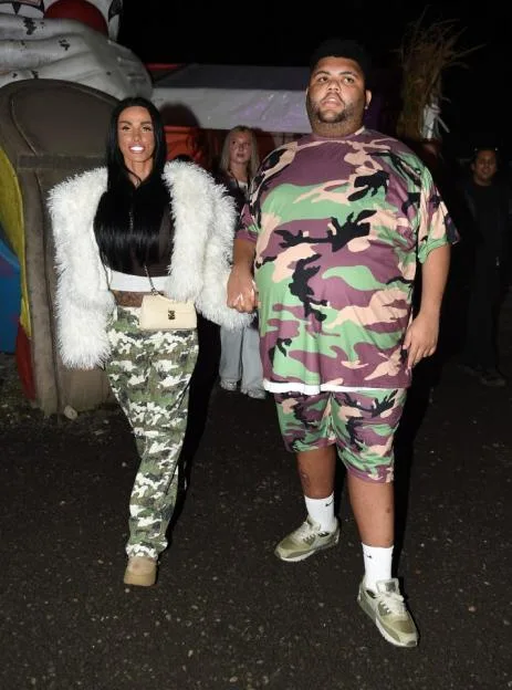 Katie Price wears matching outfit with son Harvey as they join Ekin-Su and Love Island stars at glitzy Shocktober night