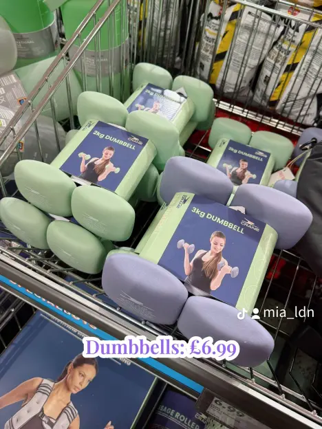 Dumbbells for sale at £6.99.