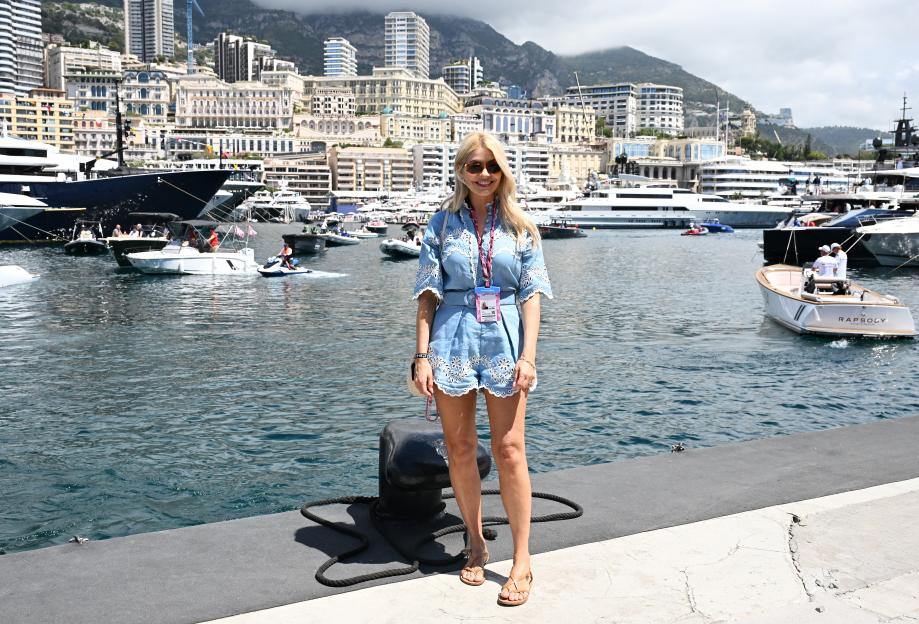 Holly Willoughby in the Paddock at the F1 Grand Prix of Monaco.