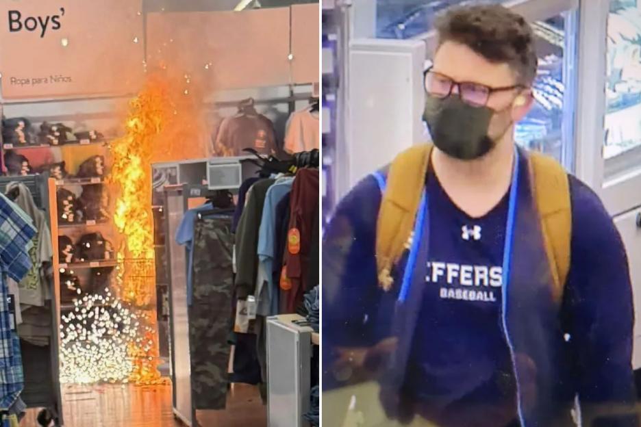 'Masked Shopper Sparks Chaos: Sets Fire to Fuel and Fireworks Cart in Kids' Section During $10K Jewelry Heist at Walmart'
