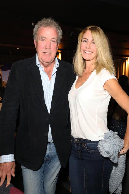 Jeremy Clarkson and Lisa Hogan attending a book launch.