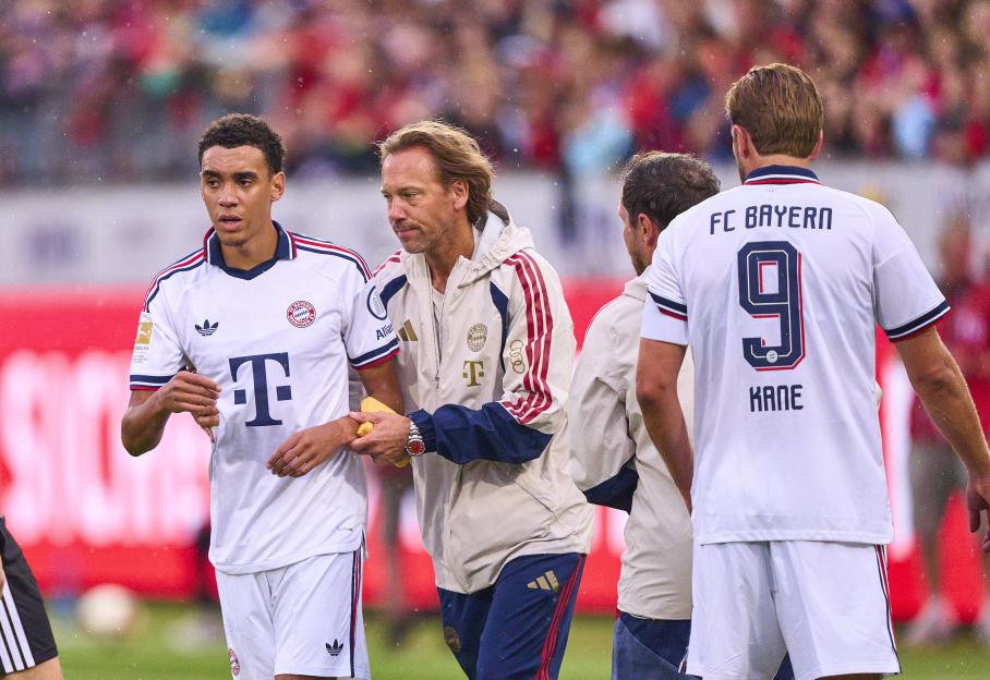 Jamal Musiala Faces Another Collapse Just Days After RB Leipzig Match, Lasting Only Eight Minutes on the Field
