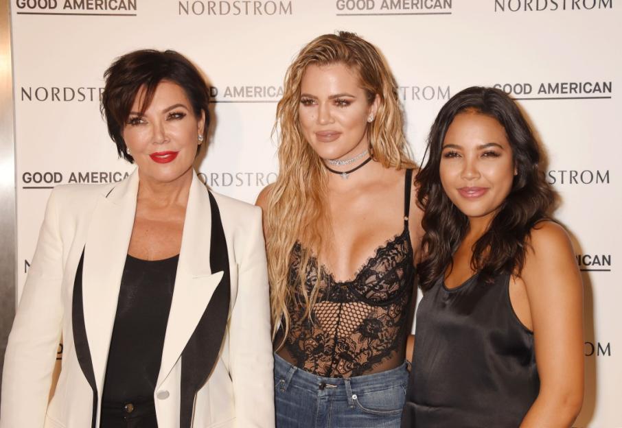 Kris Jenner, Khloé Kardashian, and a woman at the Good American Launch Event.