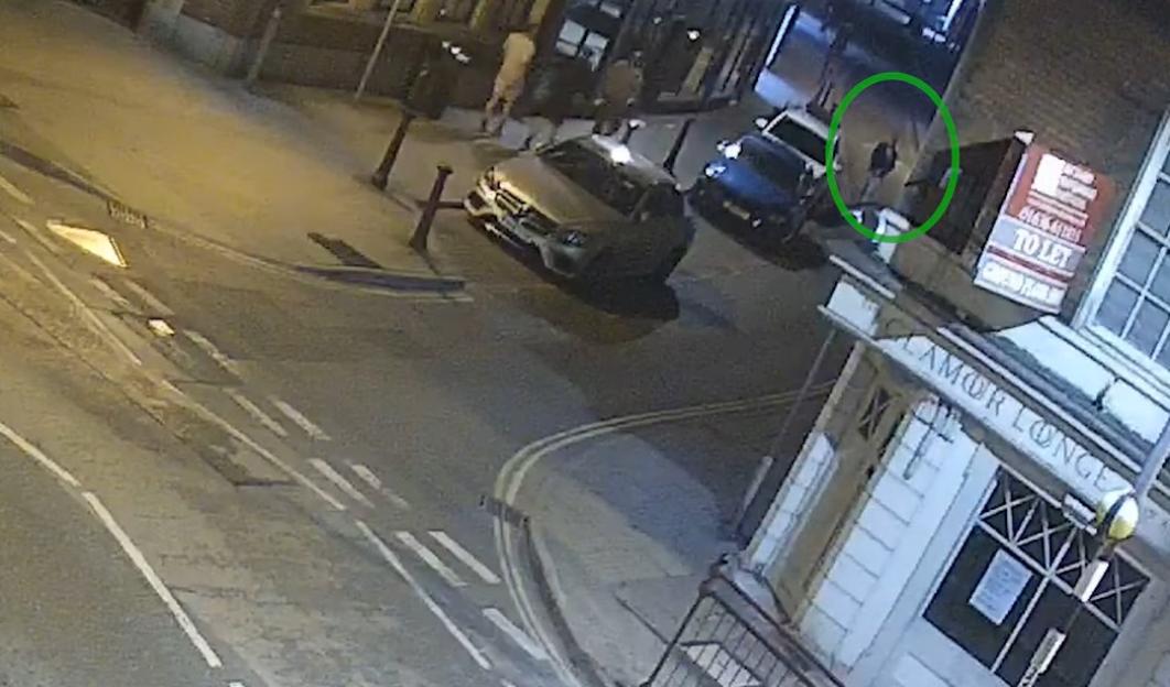CCTV footage of Brandon Byrne chasing James Cook with a knife.
