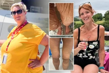 I lost 10st without jabs after heart scare but still had saggy ‘elephant legs’- you’ll be shocked by before & after pics