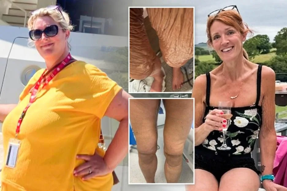 I lost 10st without jabs after heart scare but still had saggy ‘elephant legs’- you’ll be shocked by before & after pics