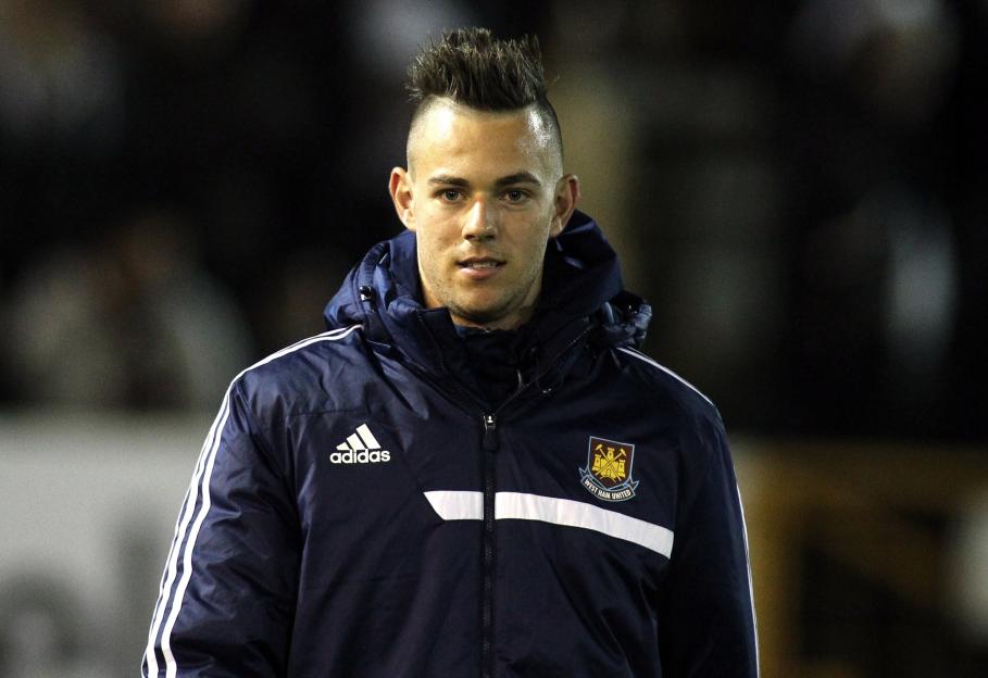 West Ham United's Dylan Tombides in his team jacket.