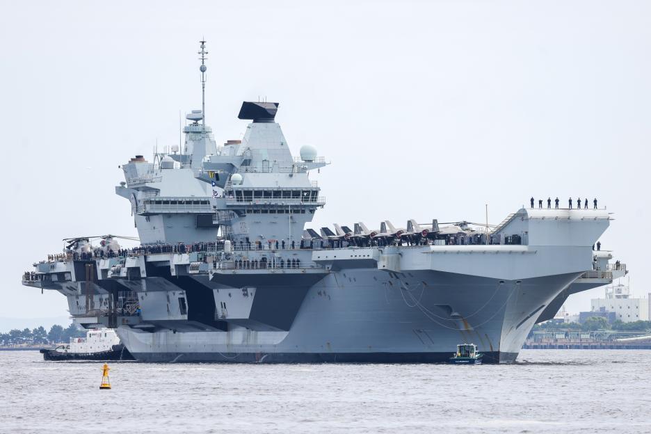 UK's Carrier Strike Group arrives in Tokyo