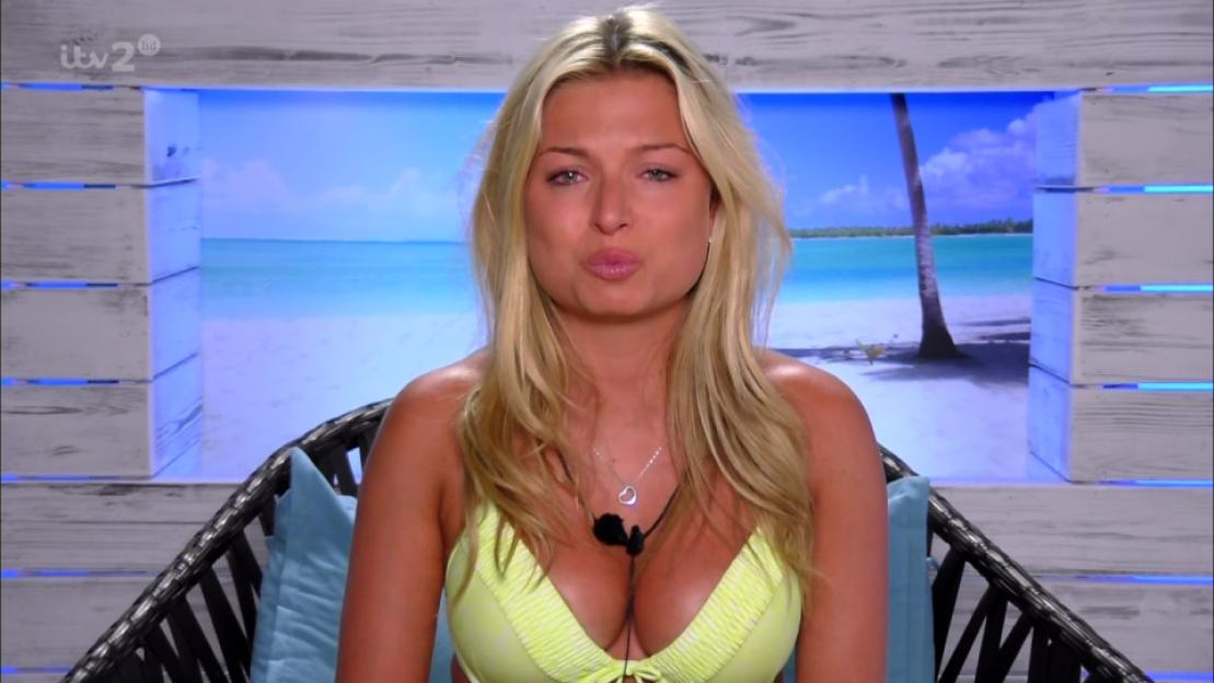 Zara Holland on Love Island.