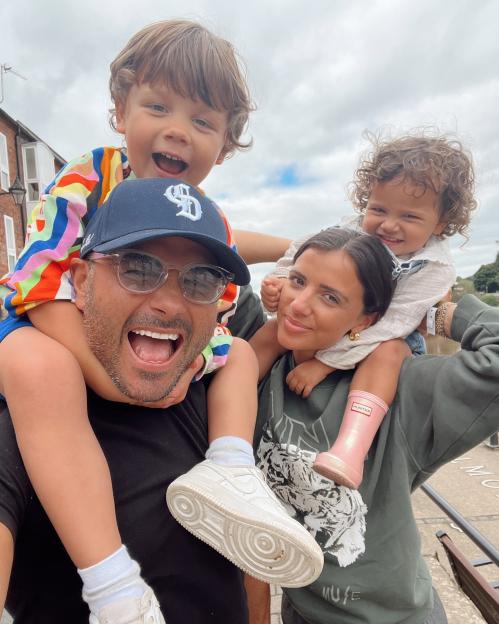 Ryan Thomas and fiancée Lucy Mecklenburgh with their two children.