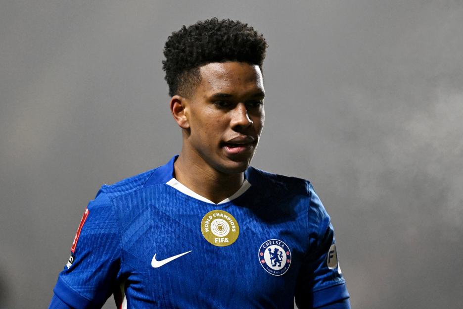 Estevao of Chelsea looks on during an FA Cup match.