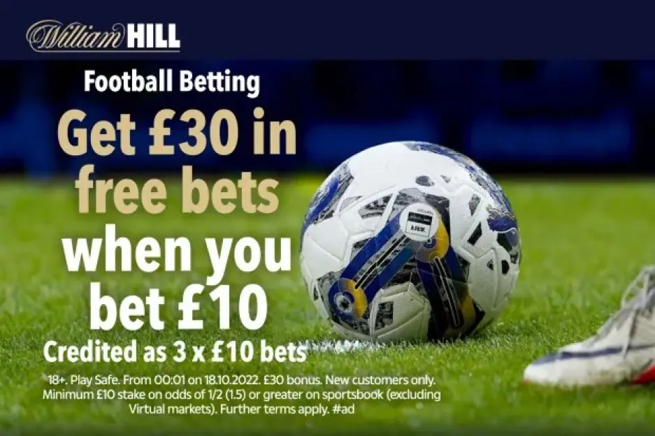 Unlock £30 in Bonus Bets with William Hill's £10 Promo Code (April 2026)