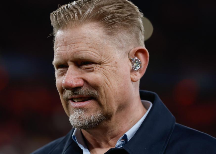 Liverpool, UK. 18th Mar, 2026. Former footballer Peter Schmeichel speaks with CBS Sports ahead of the Liverpool vs Galatasaray UEFA Champions League round of 16 match at Anfield, Liverpool. Picture credit should read: Cody Froggatt/Sportimage Credit: