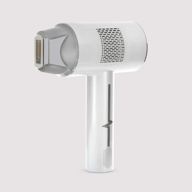White, T-shaped IPL hair removal device with gray accents.