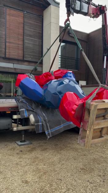 World Cup Champion Unveils Quirky Giant Gorilla Statue with 2018 Trophy in His Parking Lot