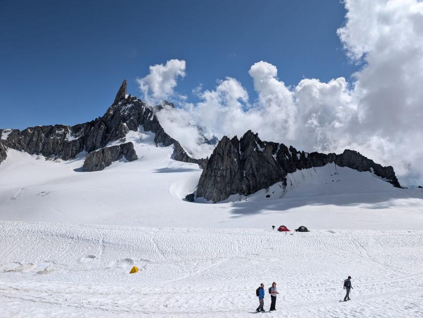 Tourists and camping tents in Courmayeur, Thea Jacobs.